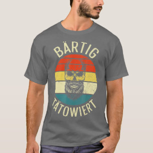 T-shirt Hommes Beard tatoué barbe porter tatouage cool dit