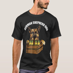 T-shirt Hommes Berger Allemand Papa Bière Boire Chien Papa