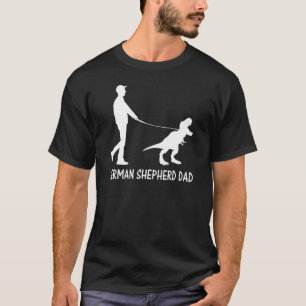 T-shirt Hommes Berger Allemand Papa Dinosaur Gsd Propriéta