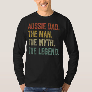 T-shirt Hommes Berger Australien Aussie Papa L'Homme Mythe