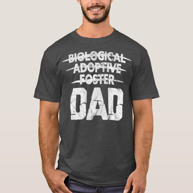 T-shirt Hommes Biologique Adoptif Foster Papa Adoption Amo (Devant)