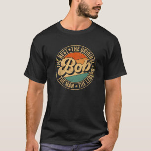 T-shirt Hommes Bob Nom Cadeaux personnels Prénom Retro Bob