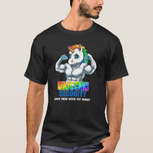 T-shirt Hommes Bodybuilding Unicorne Sécurité Papa Dont Me