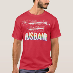 T-shirt Hommes Boyfriend Fiance MARI LGBT Mariage gay Gr