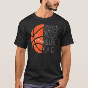 T-shirt Hommes Busy Raising Ballers Basketball Papa
