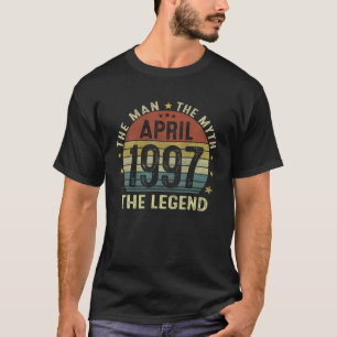 T-shirt Hommes Cadeaux de 25 ans Avril 1997 Mythe de l'Hom