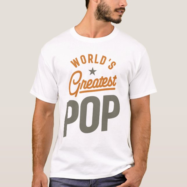 T-shirt Hommes Cadeaux Père grand-père La plus grande pop  (Devant)