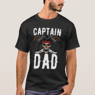 T-shirt Hommes Capitaine Papa Halloween Pirate Ghosts Éffr