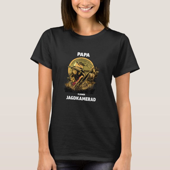 T-shirt Hommes Chasseur d'enfants Son Papa's Little Huntin (Devant)