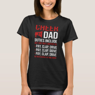 T-shirt Hommes Cheer Papa Fonctions Pom-pom girl Père Chee