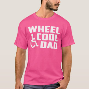 T-shirt Hommes Cool à roues papa Handicap fauteuil roulant