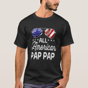 T-shirt Hommes Cool Tous Américain Pap Pap Drapeau América