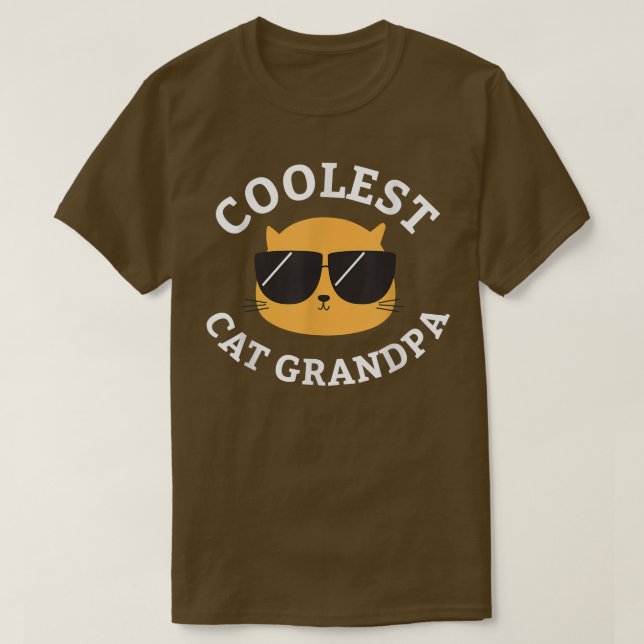 T-shirt Hommes Coolest Chat Grand-pa Hommes  (Design devant)