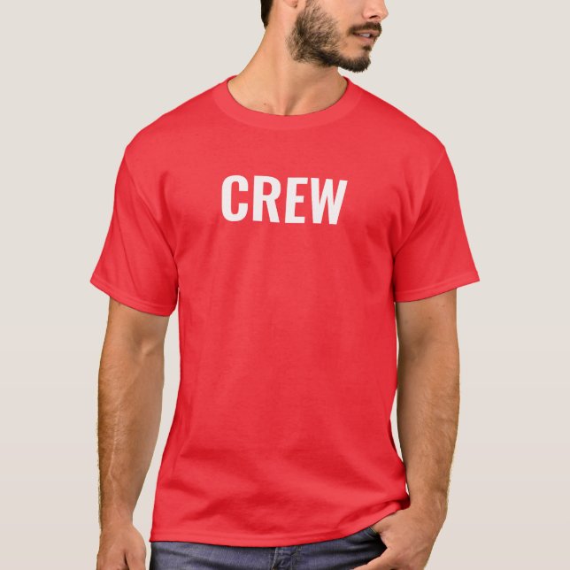 T-shirt Hommes Crew T Shirt Bulle double face imprimé roug (Devant)
