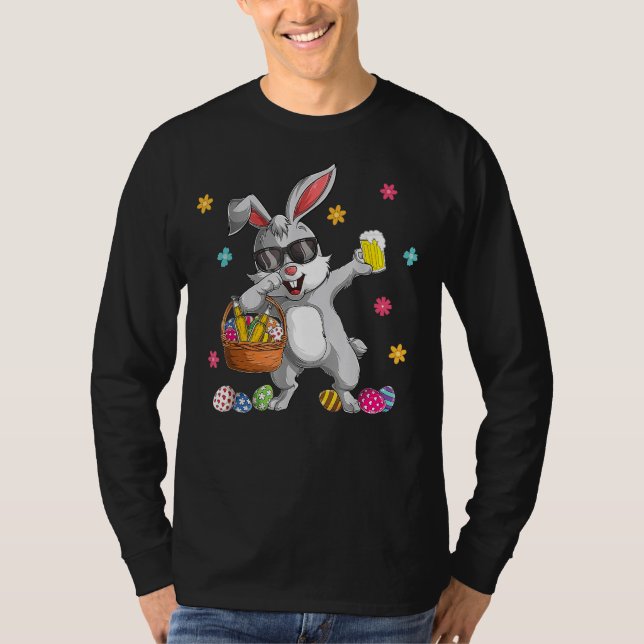T-shirt Hommes Dabbing Rabbit Oeufs de Pâques Dab Hommes F (Devant)