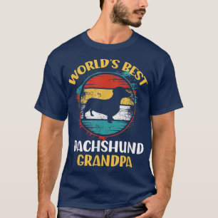 T-shirt Hommes Dachshund Grand-père Funny Weenie Amoureux 