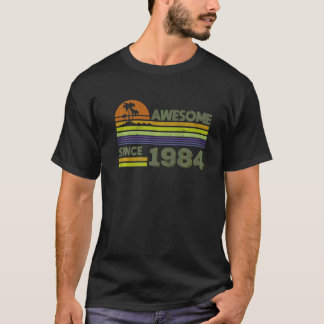 T-shirt Hommes De 38 Ans Femmes Étonnant Depuis 1984