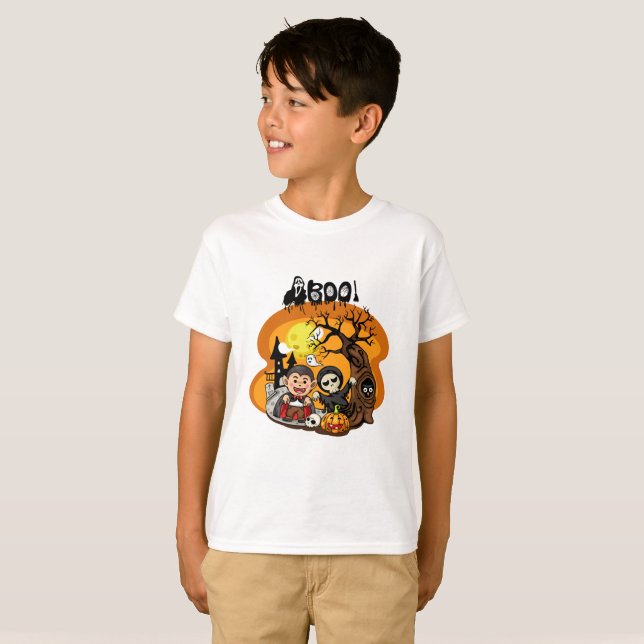 T-shirt Hommes de Boo Halloween (Devant entier)