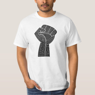 T-shirt Hommes de poing de puissance de noir de la vie de