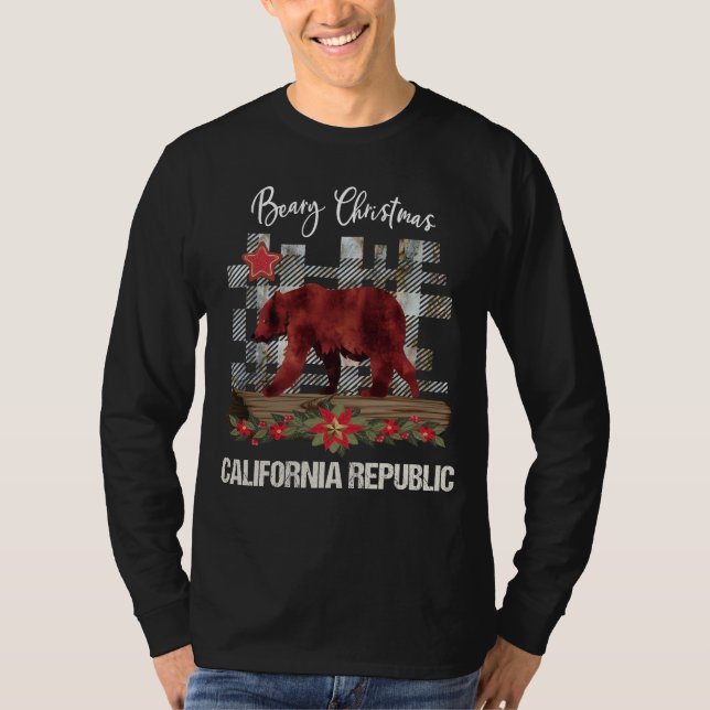 T-shirt Hommes de République de la Californie de Noël de (Devant)