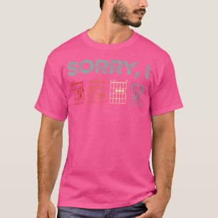 T-shirt Hommes Désolé I-Dgaf Message caché Chords Guitare