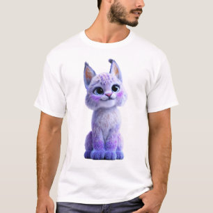 T-shirt Hommes d'esprit de la forêt en lynx mythique viole