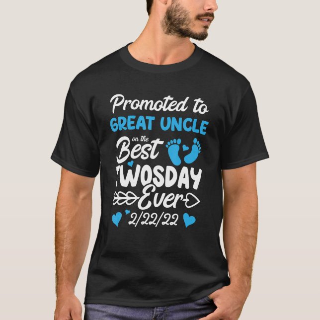 T-shirt Hommes Deux Jours Promu À Grand Oncle Nouveau bébé (Devant)