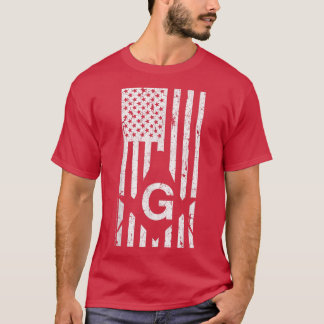 T-shirt Hommes Dieu et Pays Freemasoney MasonicUS Drapeau