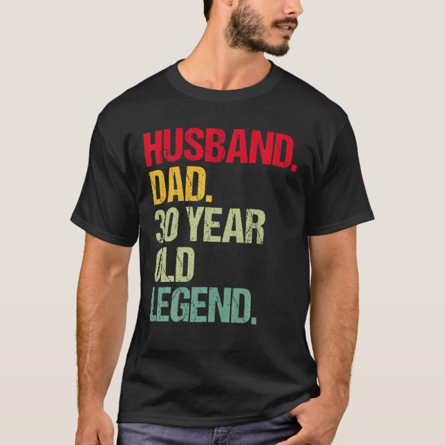 T-shirt Hommes Drôle 30E Anniversaire Du Père Mari 30 Ans  (Devant)