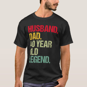 T-shirt Hommes Drôle 40E Anniversaire Du Père Mari 40 Ans
