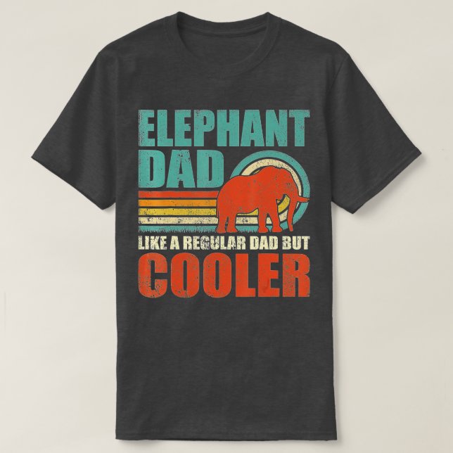 T-shirt Hommes Drôle Elephant Papa Comme Un Papa Régulier  (Design devant)