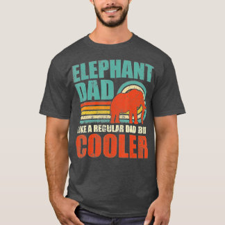 T-shirt Hommes Drôle Elephant Papa Comme Un Papa Régulier 