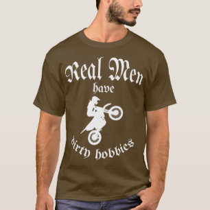 T-shirt Hommes Drôle Motocross Design Les vrais Hommes Ont
