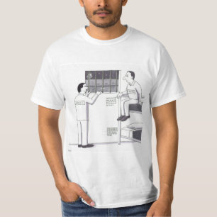 T-shirt Hommes en prison regardant à l'extérieur, l'un reg