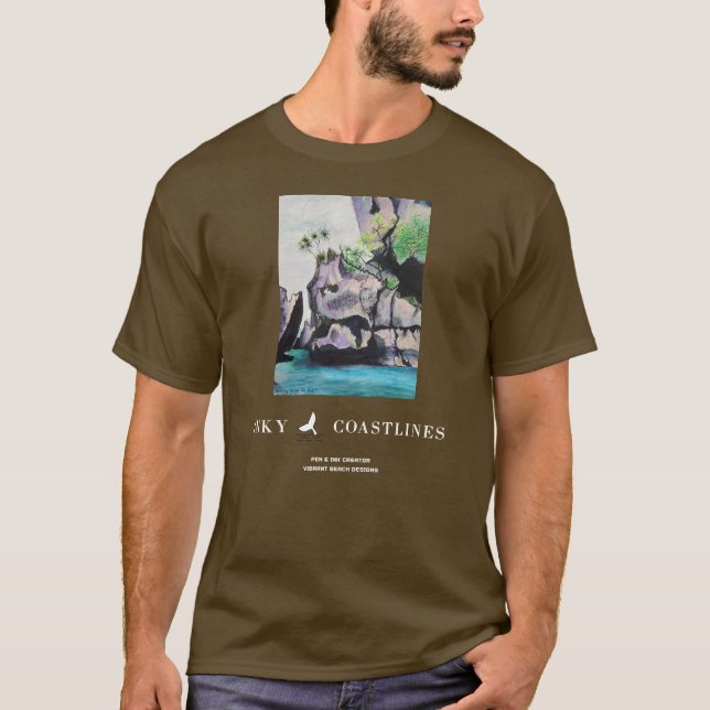 T-shirt Hommes en quête de paix à travers le tee Rocks (Devant)