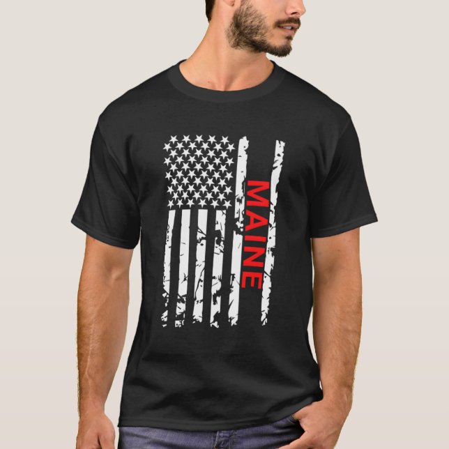 T-shirt Hommes Et Femmes Maine (Devant)