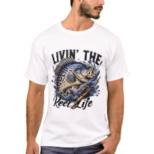 T-shirt Hommes et Femmes Vivre la vie de pêcheur. 