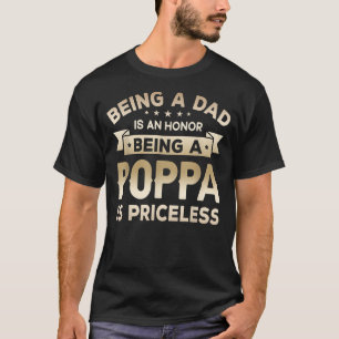 T-shirt Hommes Être un DAD est un HONNEUR Être un POPPA 