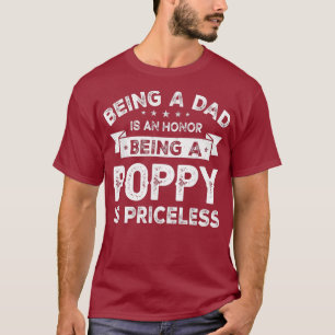 T-shirt Hommes Être un DAD est un HONNEUR Être un POPPY