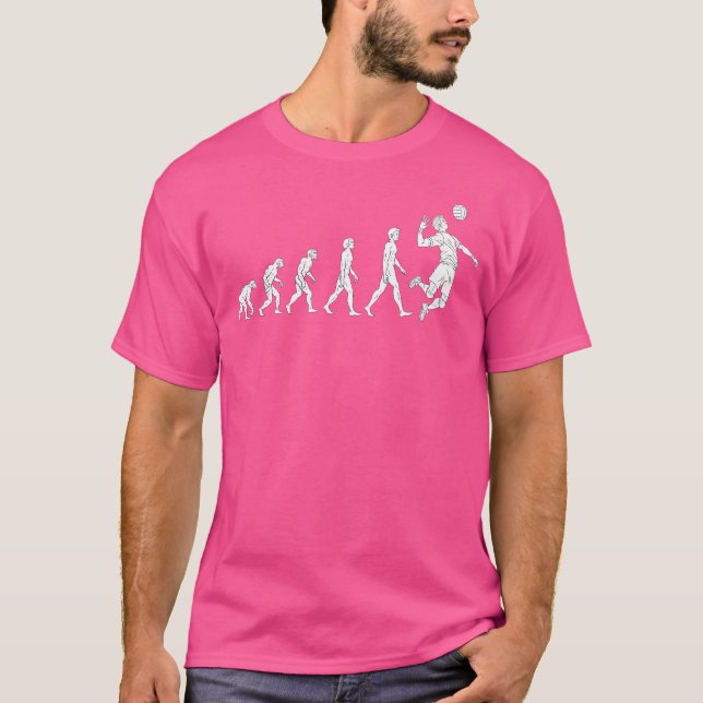 T-shirt Hommes Évolution Volleyball Grands Cadeaux Hommes  (Devant)