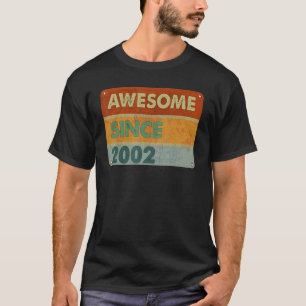 T-shirt Hommes Femmes 20 ans Awesome depuis 2002 20e B