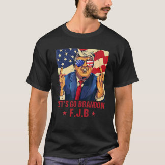 T-shirt Hommes Femmes Allons-Y Brandon Trump Middle Finger