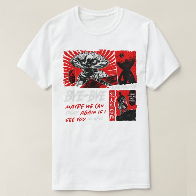 T-shirt Hommes Femmes Asura Manga Japonais Anime Drôle Hom (Design devant)