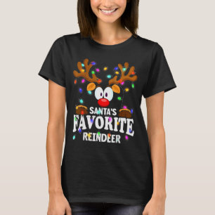 T-shirt Hommes Femmes de Noël Renne préféré du Père Noël 