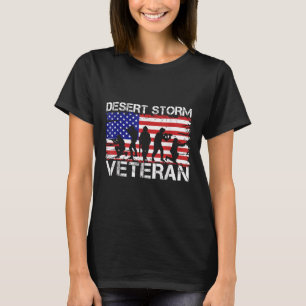 T-shirt Hommes Femmes Désert Bouclier Vet Désert Tempête V