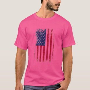 T-shirt Hommes Femmes Enfant Drapeau Américain 4 juillet U