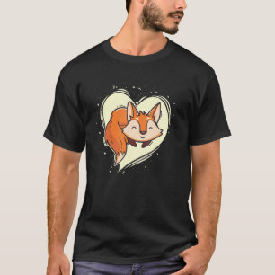 T-shirt Hommes Femmes Enfants Fox Coeur Animal Furry 1
