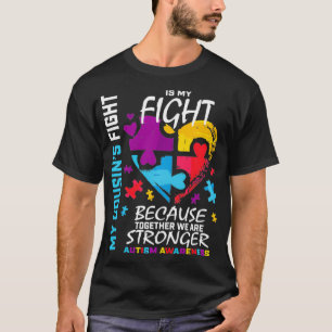 T-shirt Hommes Femmes Enfants Puzzle Coeur Bleu Cousin Aut