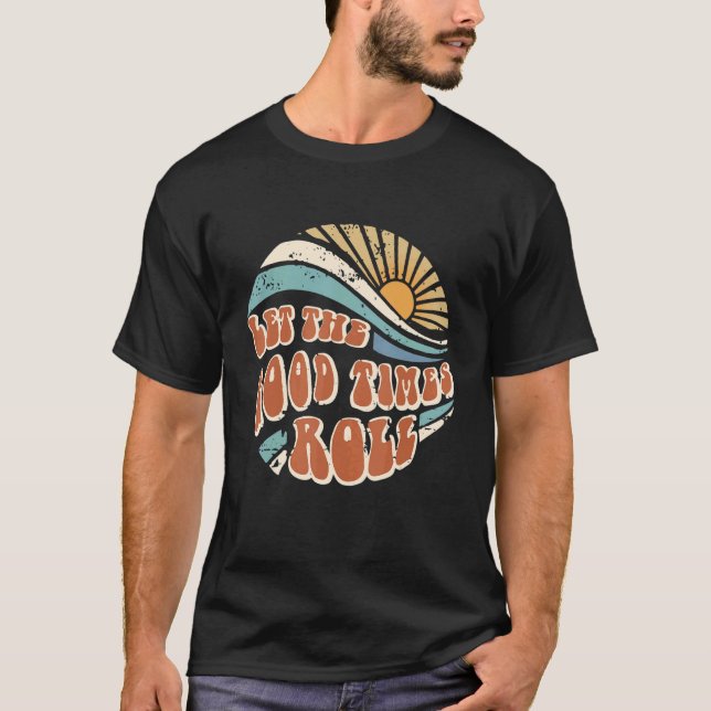 T-shirt Hommes Femmes Laisser Les Bons Temps Rouler Hippie (Devant)