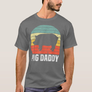 T-shirt Hommes Fête des pères Cochon Papa Papa Papa Papa F